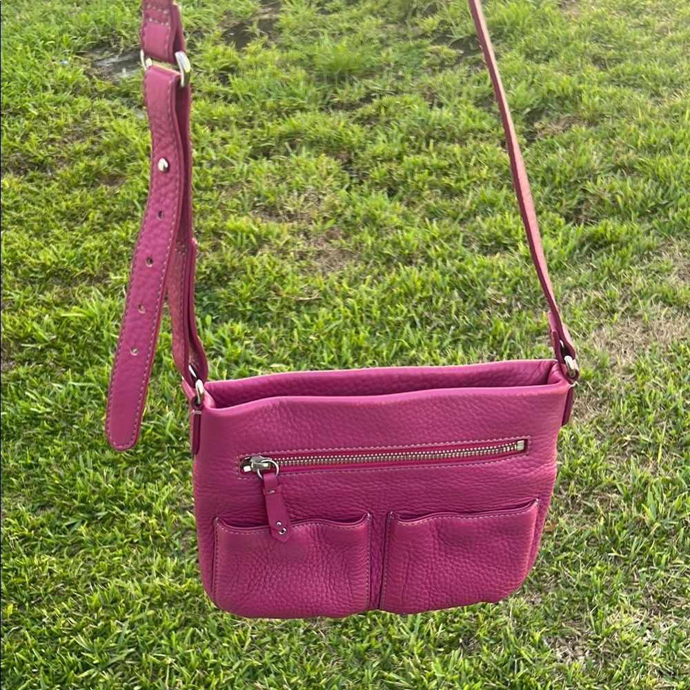 Cole Haan Pink Leather Crossbody Wristlet